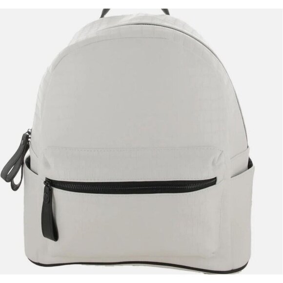 INC International Concepts croc faux-leather men's medium backpack - White - Picture 1 of 13